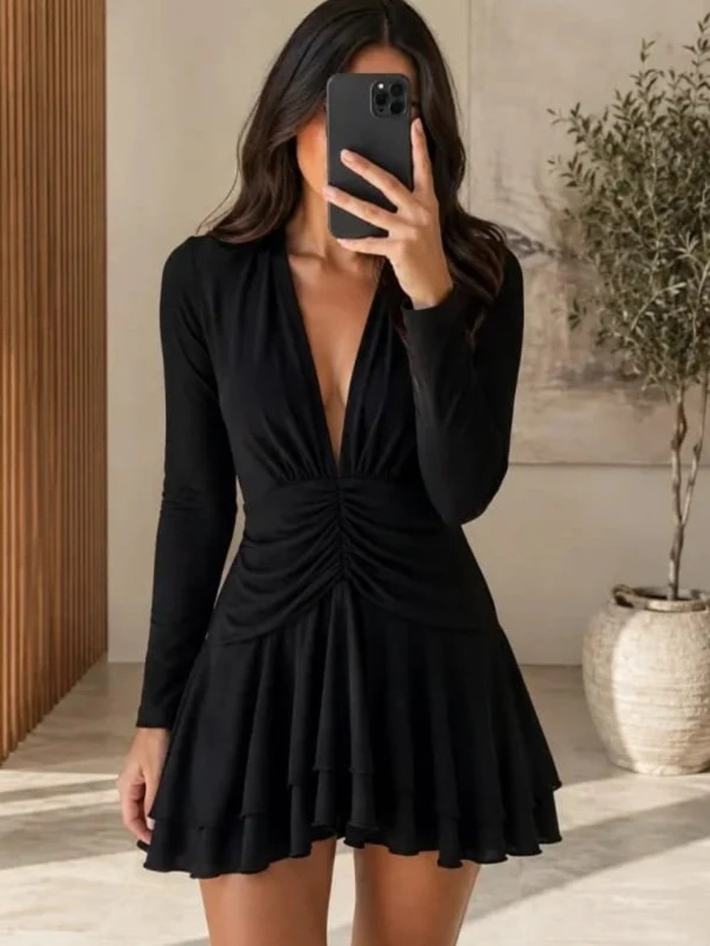 Zara Low Mini Dress